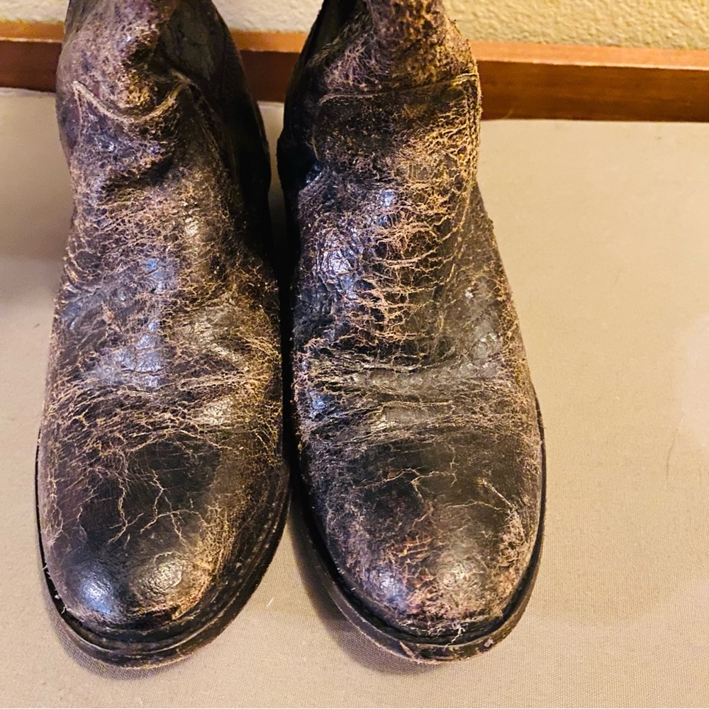 Frye intentionally Distressed Leather Knee High Boots - Picture 8 of 13